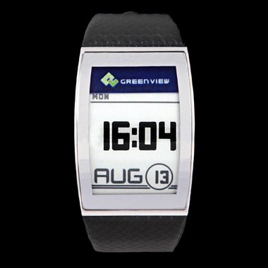 Наручные мужские часы Greenview, E-paper дисплей, кожанный ремешок