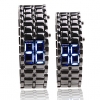Digital Lava Style Blue LED Sports Faceless Watch For Women
