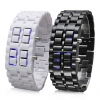 Digital Lava Style Blue LED Sports Faceless Watch For Women