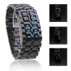 Digital Lava Style Blue LED Sports Faceless Watch For Women