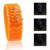 Digital Lava Style Blue LED Sports Faceless Watch For Women