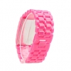 Digital Lava Style Blue LED Sports Faceless Watch For Women