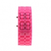 Digital Lava Style Blue LED Sports Faceless Watch For Women