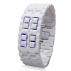 Digital Lava Style Blue LED Sports Faceless Watch For Women